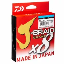(SPECIAL) Daiwa J Grand X8 Braid Line PE 270m 300yd Island Blue With FREE Braid Scissors