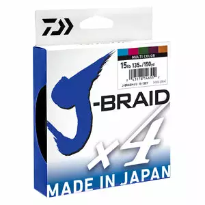 Daiwa J Braid X4 Line PE 300m Multicolour 3 Daiwa J Braid X4 Line PE 300m Multicolour