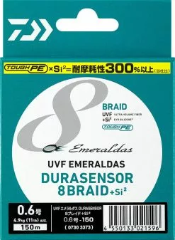Daiwa UVF Emeraldas Dura Sensor 8 Braid Si 2 -Hot Sale Fishing Rods Shop UVF Eme DuraSensor8BraidWhitePlusSi front 57818f08 e888 40a4 8666 6e05f437e4dd